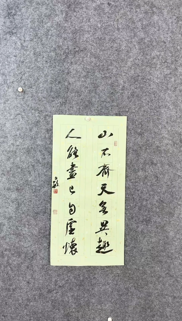 【闪购商品】书法张文敏69*34书房联
