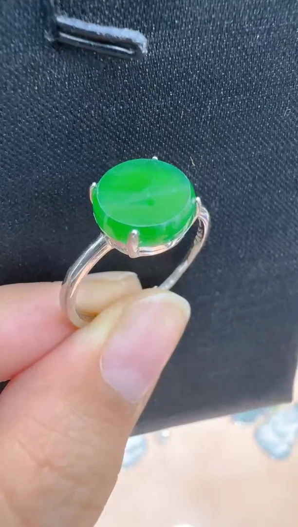 银S925镶嵌戒指翡翠多样性团购发一件