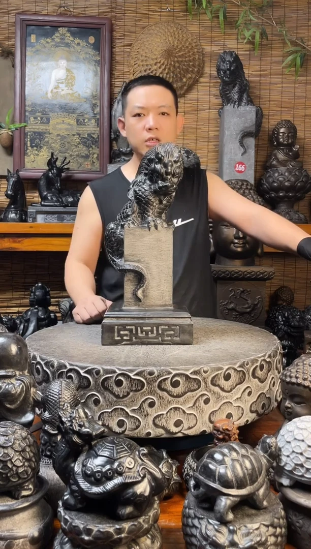 石材42吸水兽立柱天然青石雕刻