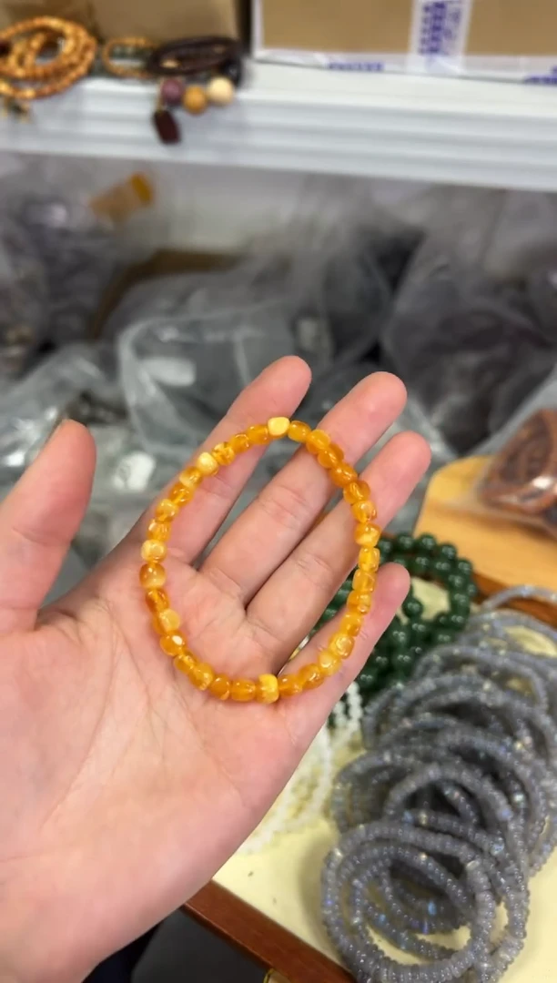 【闪购商品】蜜蜡手链未镶嵌回流蜜蜡不完美随行手链[978]