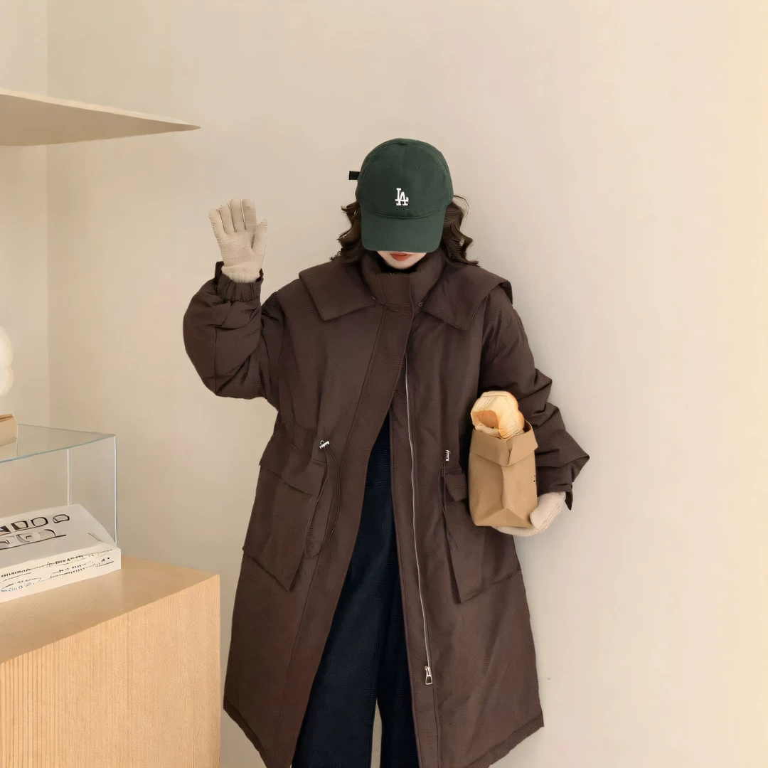 【安琪专属】冬季新款女款保暖高蓬百搭高端大气羽绒服HZ001