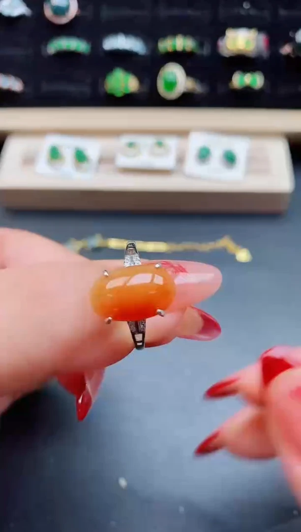 【闪购商品】翡翠戒指银S925镶嵌50800