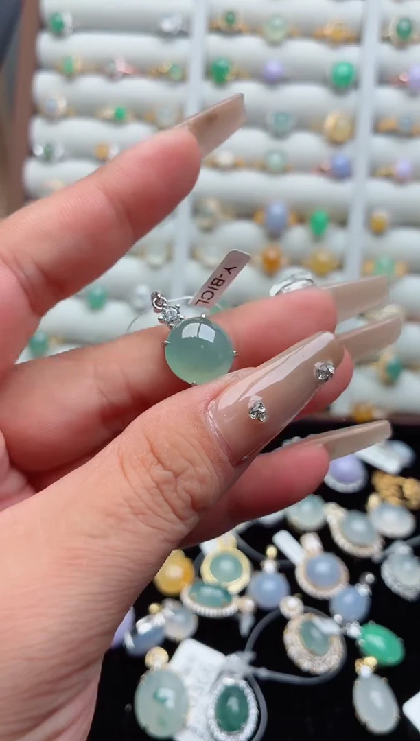 银S925镶嵌戒指翡翠.