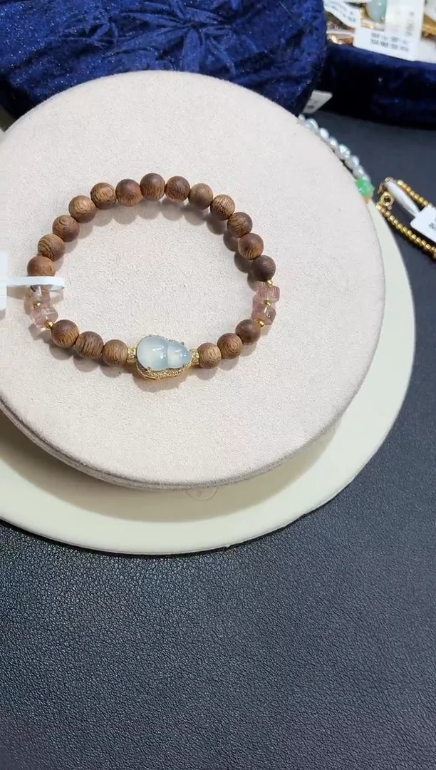 吊坠(不含链)银S925镶嵌翡翠手串