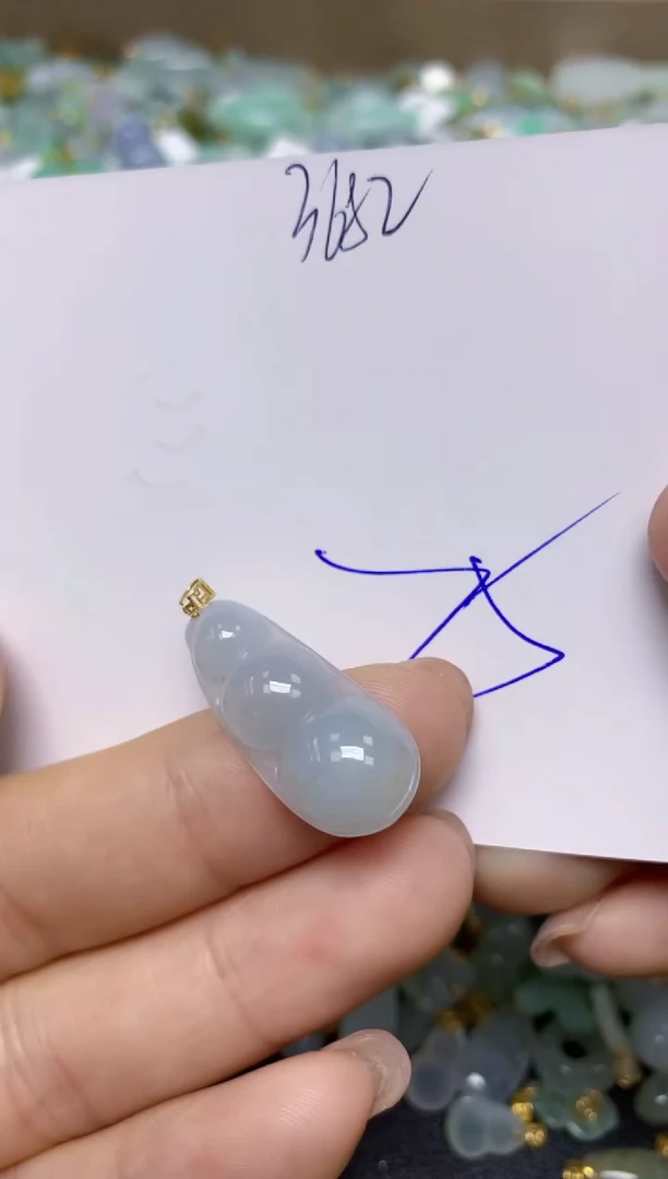 【闪购商品】翡翠挂件18K金镶嵌 天然翡翠A货