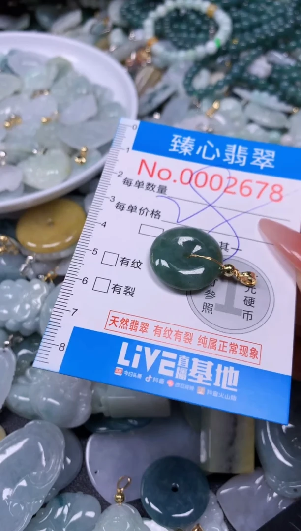 【闪购商品】翡翠颈饰未镶嵌含绳0002678