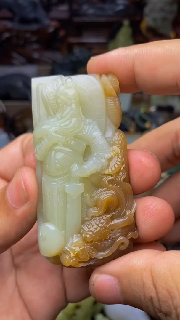 和田玉未镶嵌把件1