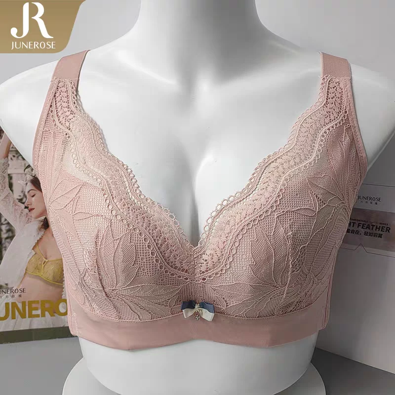 六月玫瑰6254文胸薄大胸显小全罩杯聚拢收副乳软钢圈调整内衣CD杯