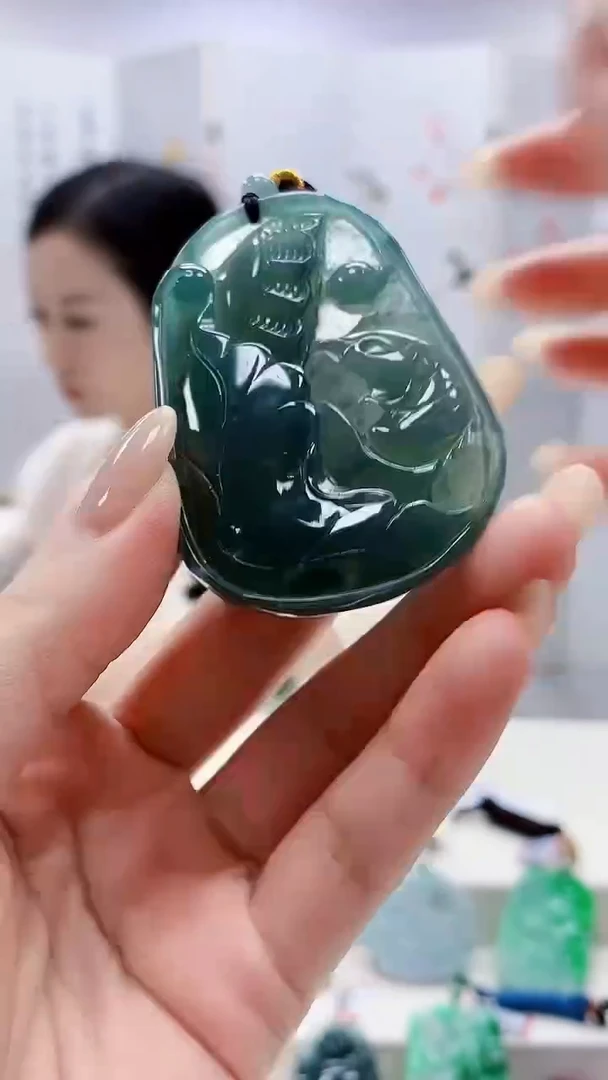 未镶嵌定制翡翠4852lr-毛货挂件30