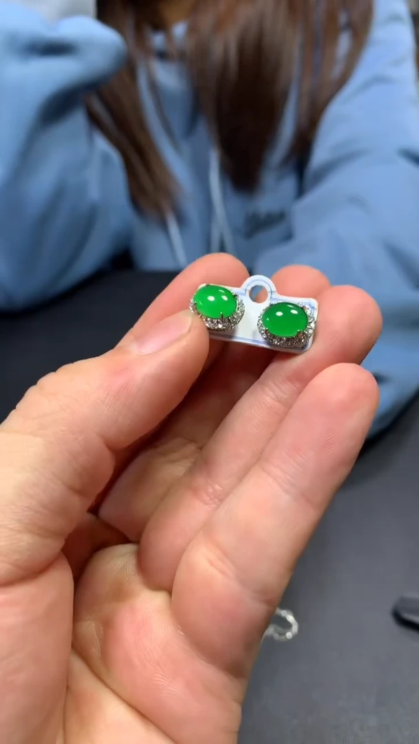 【闪购商品】翡翠耳饰未镶嵌0179398874/多样性发一