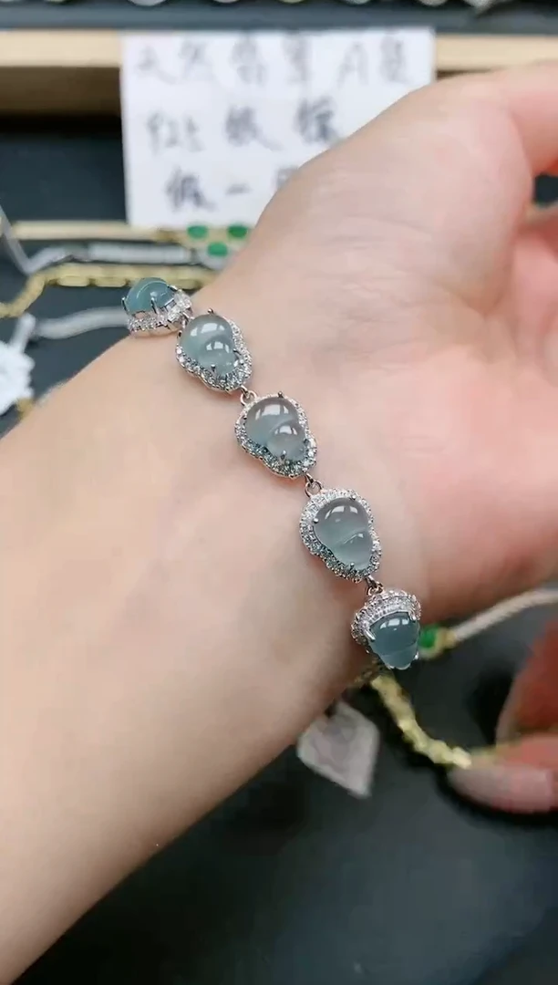 翡翠戒指银S925镶嵌1111
