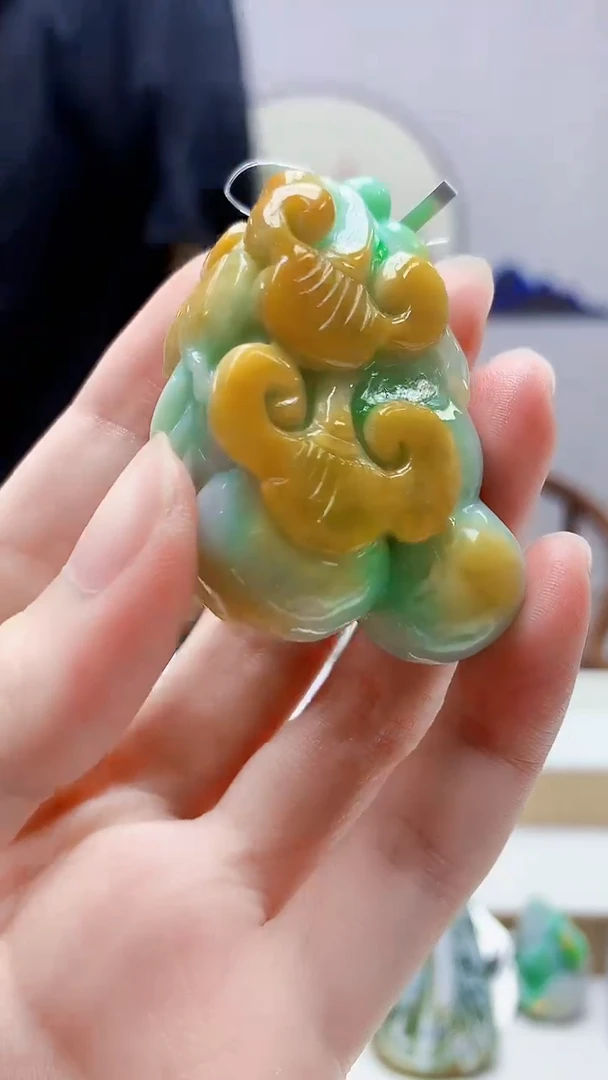 未镶嵌定制翡翠5145zm-毛货挂件佛手瓜24