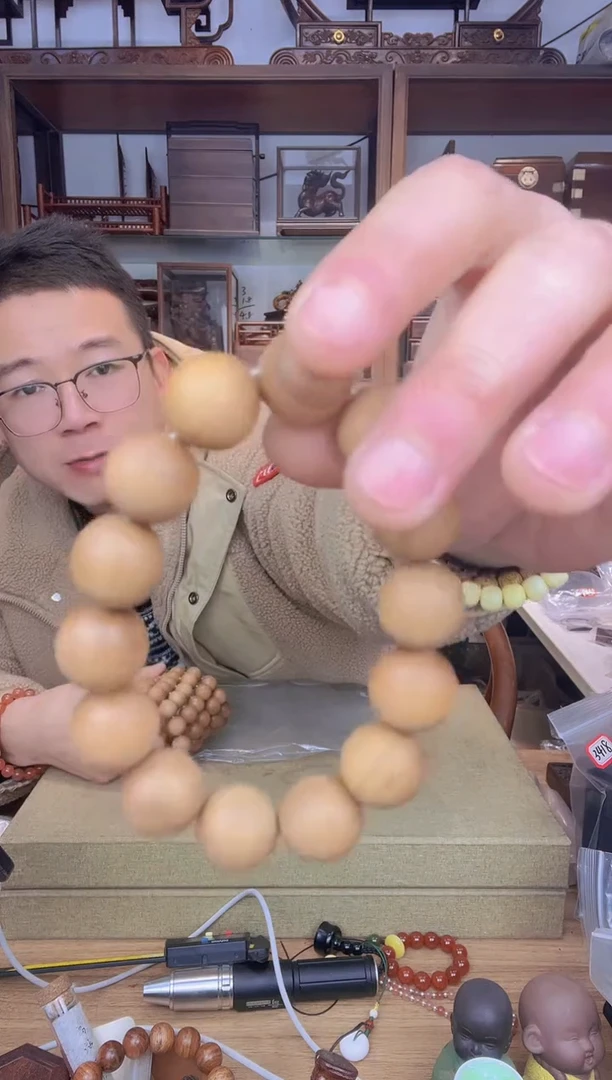 【闪购商品】乌木类书架179老山檀1.6圆珠单圈手串