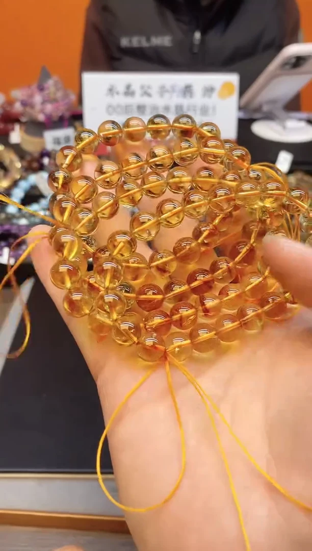 【闪购商品】水晶手串未镶嵌A72 黄塔晶 9mm+