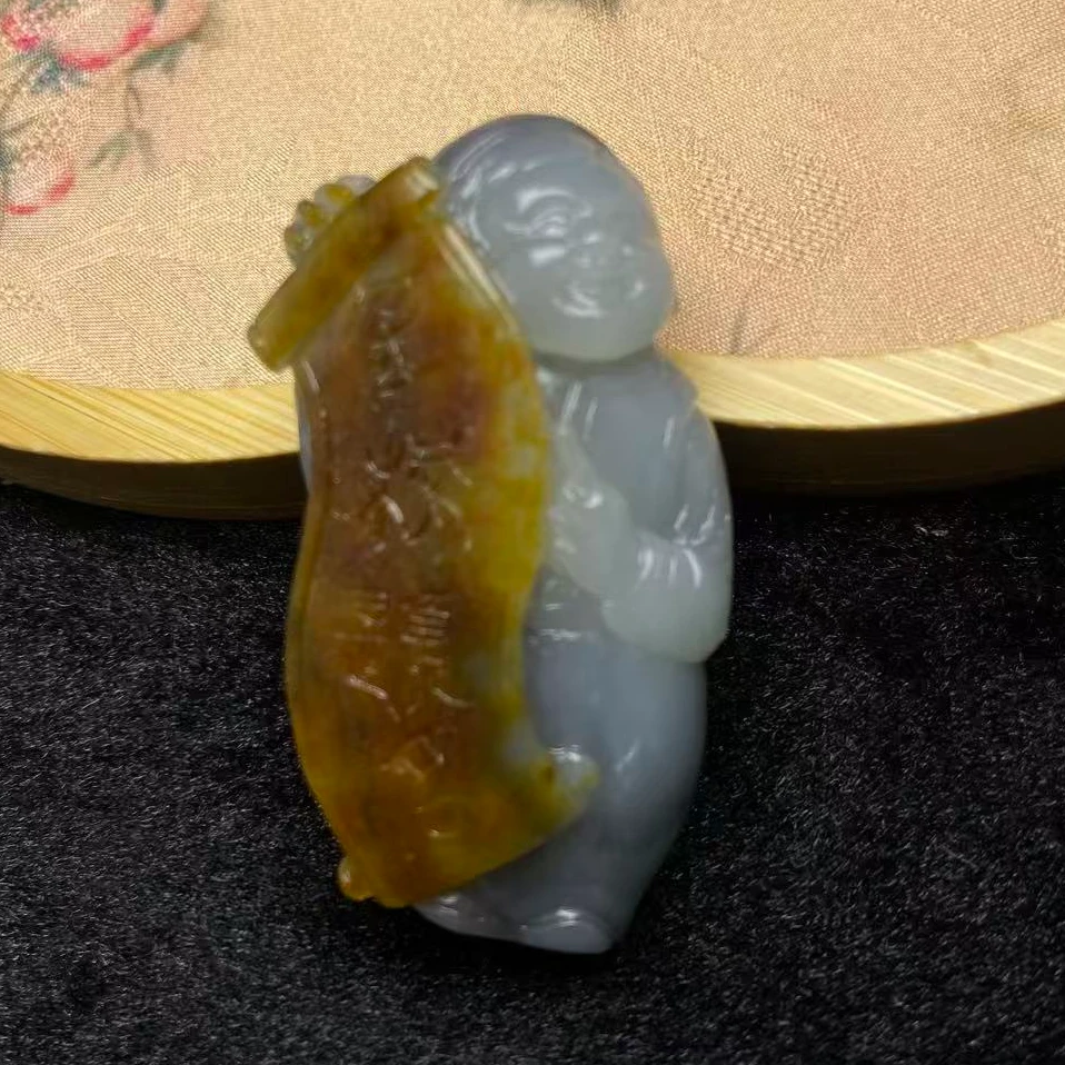 雕刻寓意招财童子D027