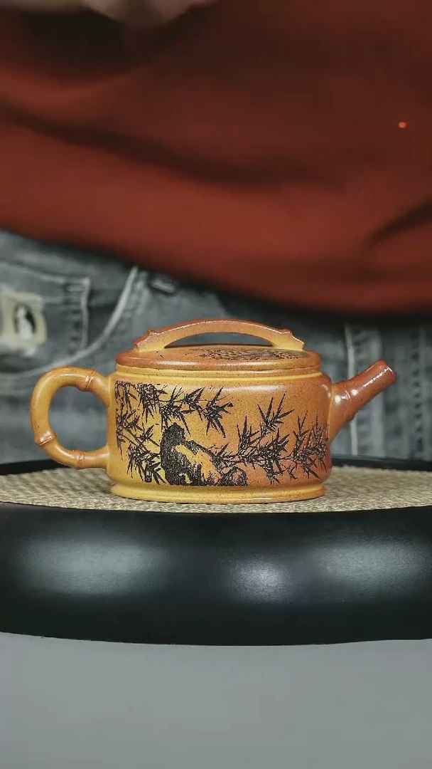 茶壶紫砂 云雾沉香泥 竹林七贤