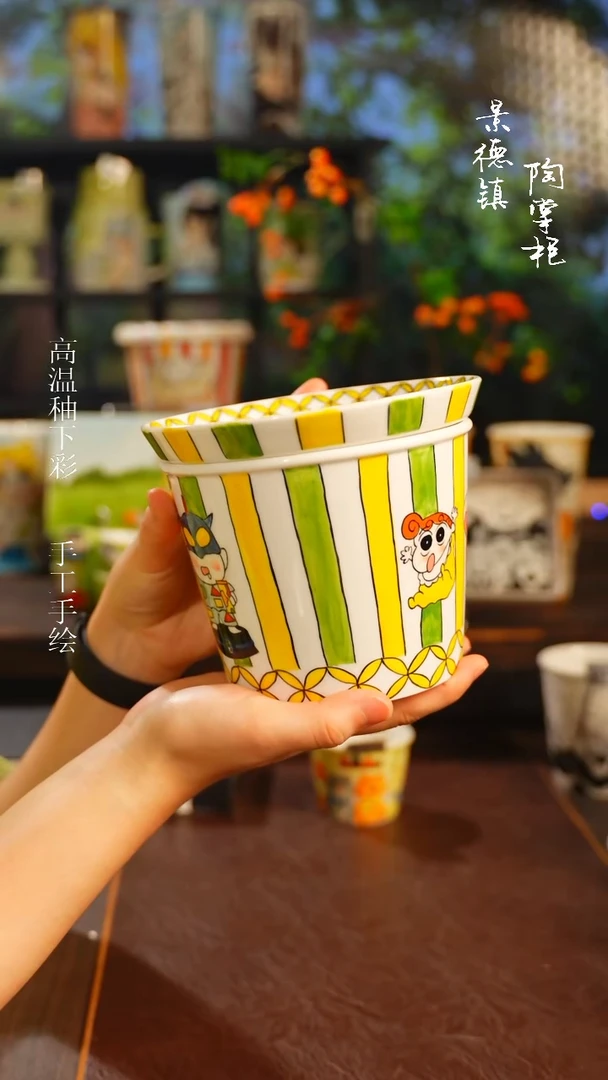 景德镇高温釉下彩手工手绘陶瓷