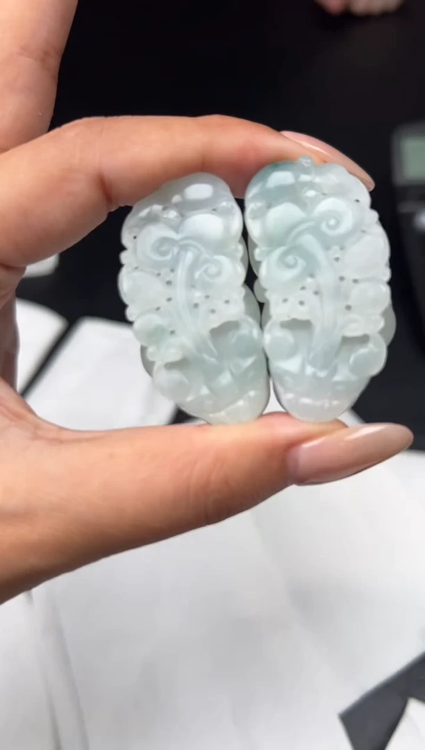 未镶嵌定制翡翠9-16HDJT0198134一对