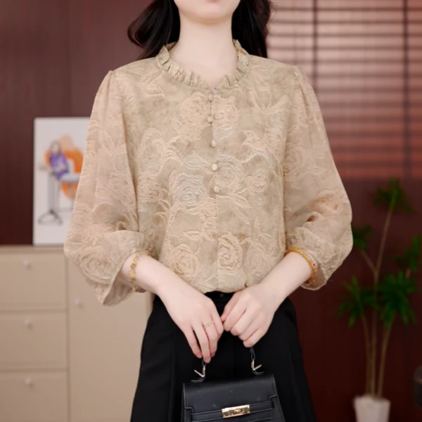 2025新款原版正品时尚气质高端衬衫女气质百搭显瘦洋气衬衣