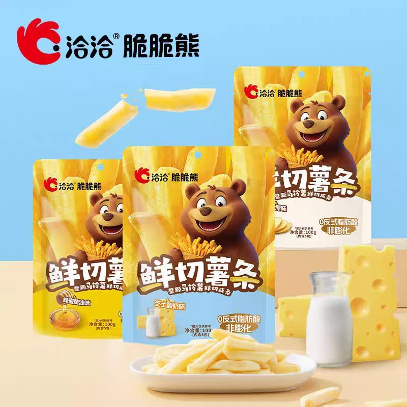 [3袋][26年4月]洽洽脆脆熊鲜切薯条醇香原味60g