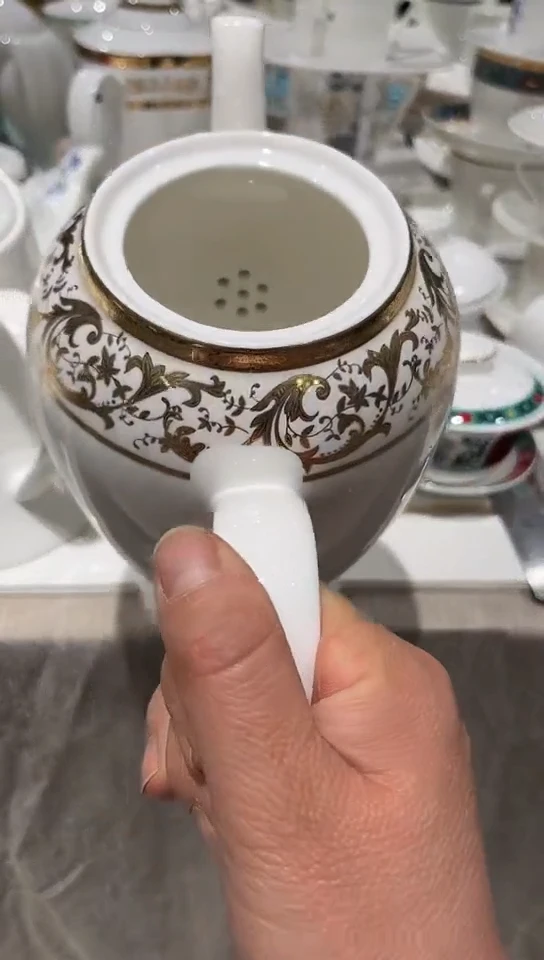 骨瓷茶壶隆达骨瓷