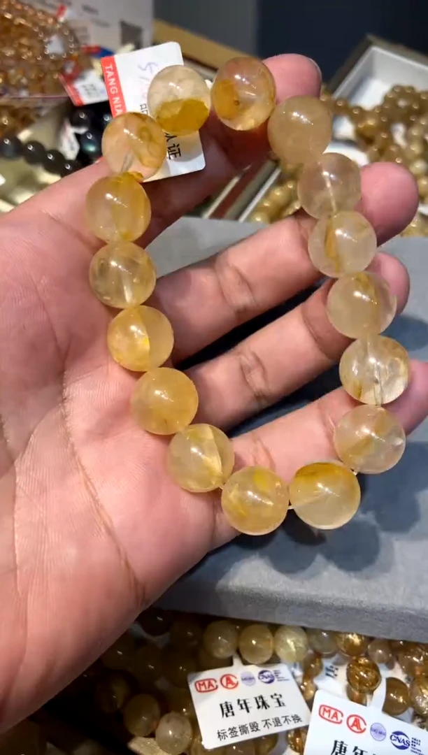 【闪购商品】水晶700-未镶嵌黄娇花14mm+