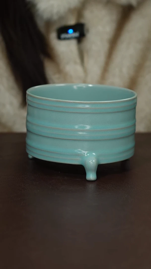 摆件陶原矿原釉汝宋汝瓷