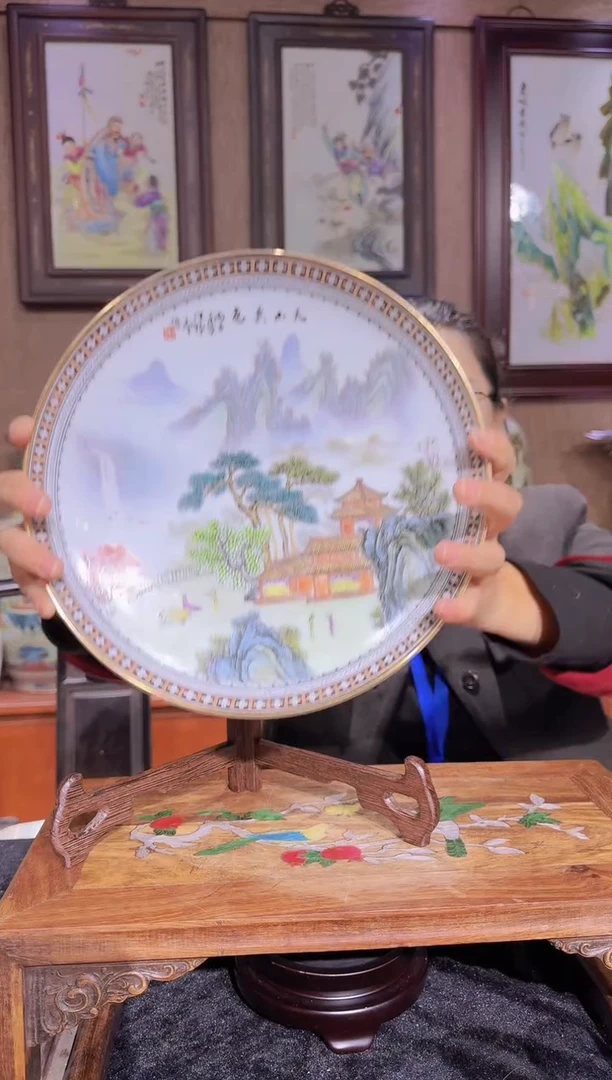 【海】茶道瓷流水56++++带支架