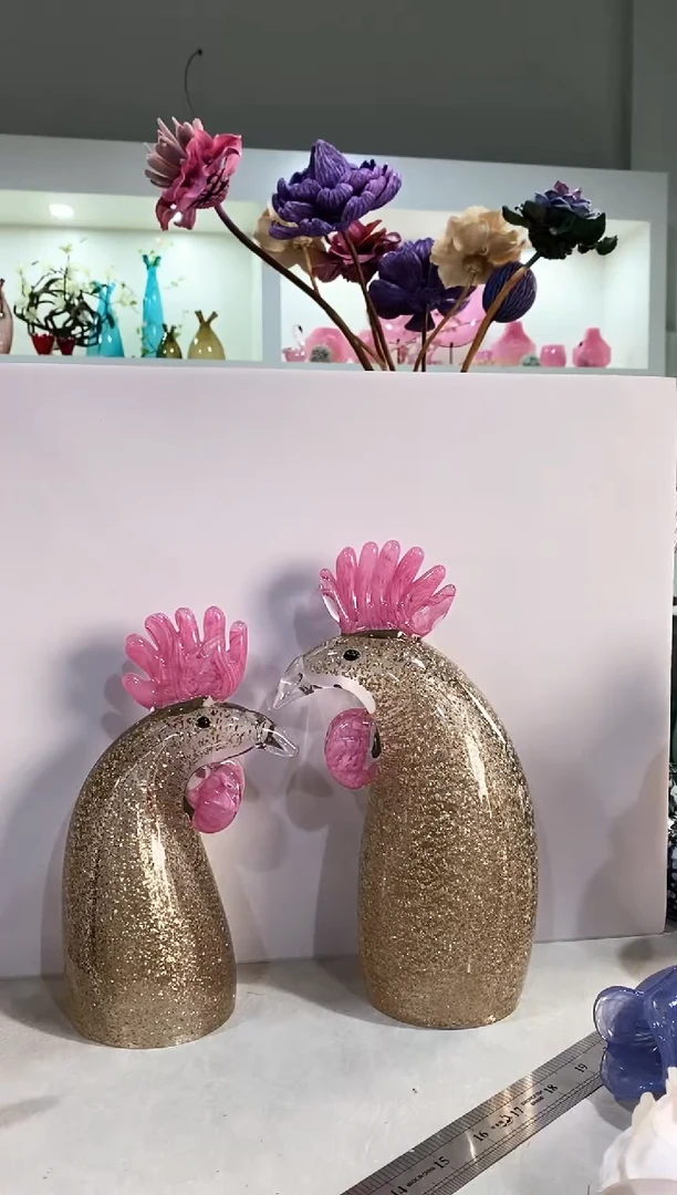 慕忆家手作琉璃花瓶一对