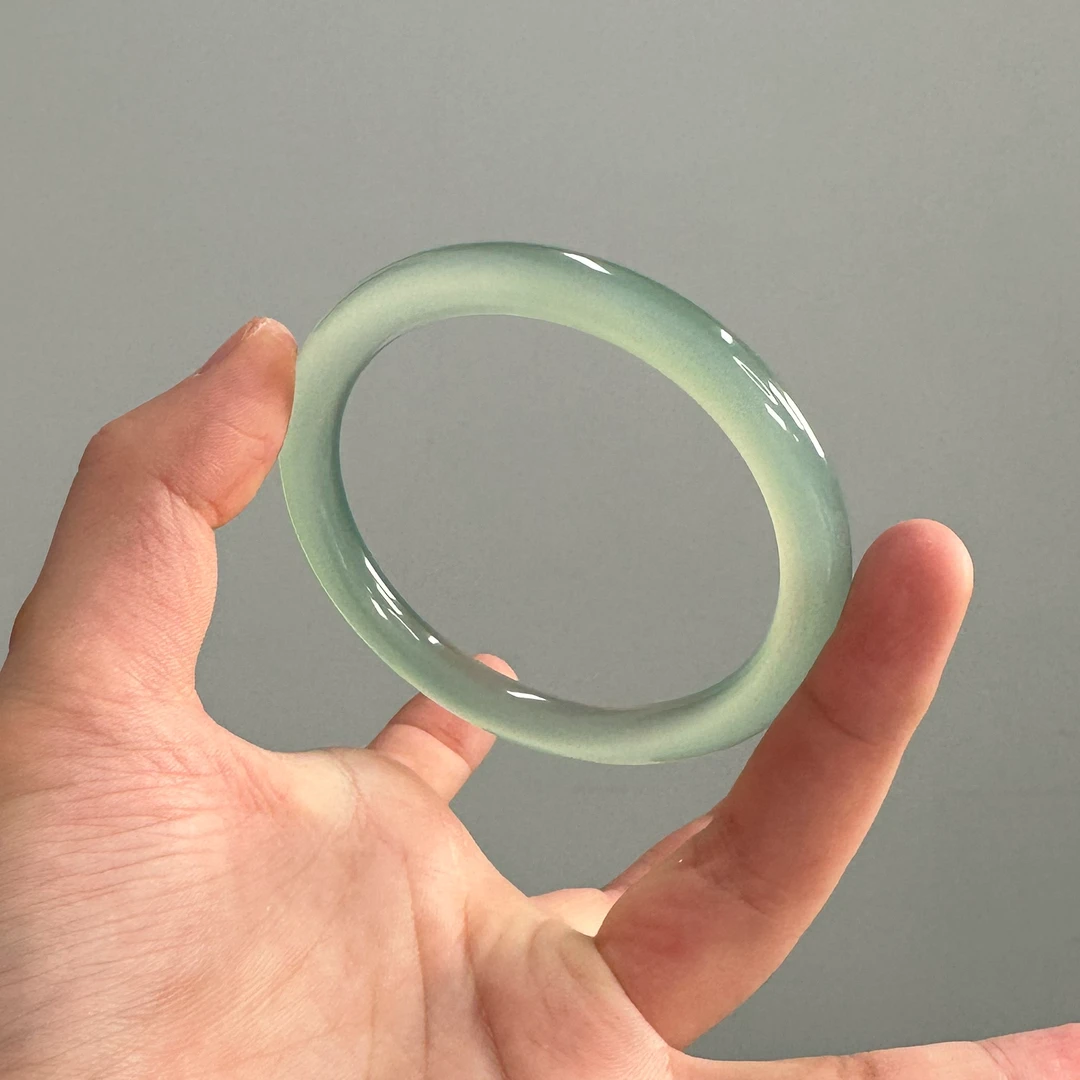 圆条冰油青卡8mm玛瑙玉手镯女款晴水天然玉镯送礼物多样性发一