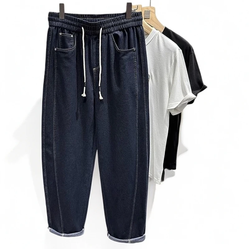 2025春夏新款牛仔裤男款宽松弯刀裤3223