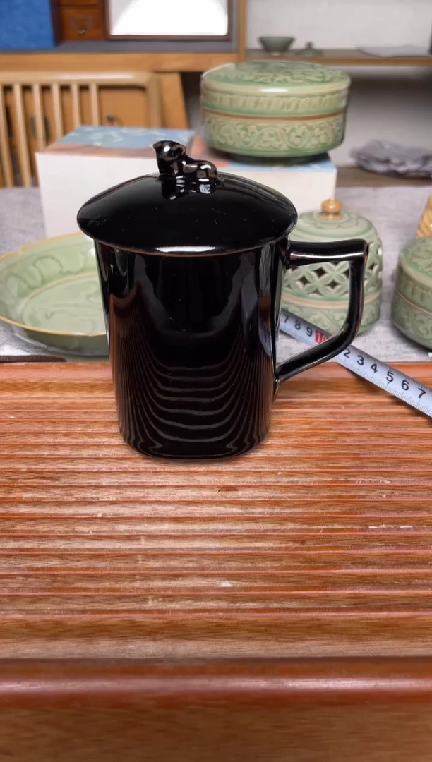 其他耀州窑黑釉办公杯 微瑕