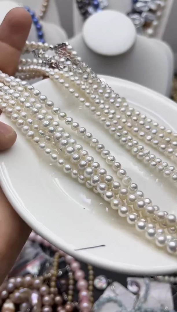 淡水珍珠钛钢颈饰1