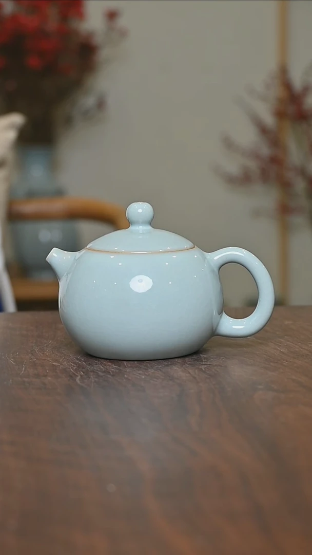 【闪购商品】其他手拉西施壶220毫升微微瑕天青釉 朱家款