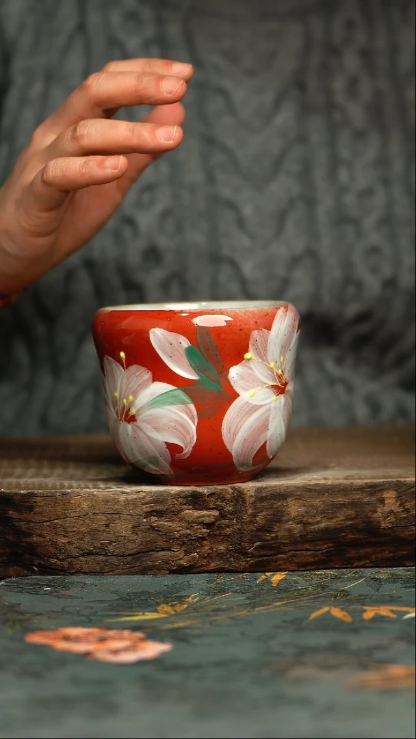 【闪购商品】杯釉下彩手工手绘同款陶器
