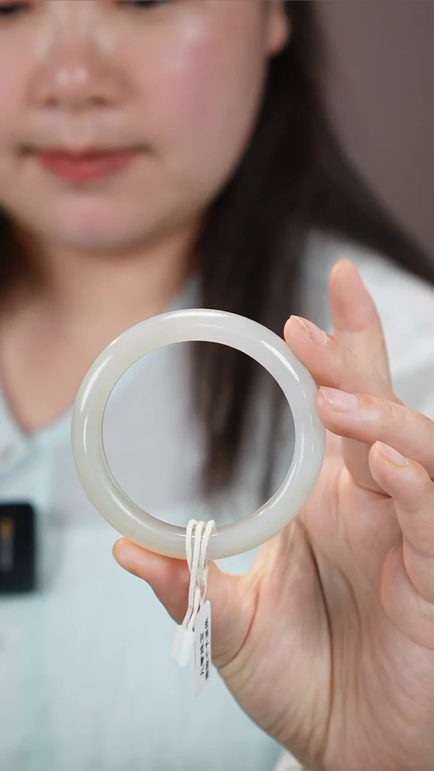 和田玉手镯未镶嵌94【柚子来啦】和田玉拍一发一54