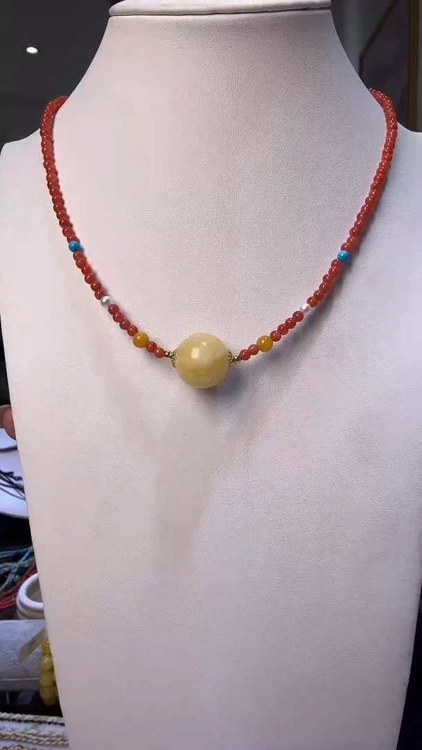 蜜蜡吊坠(赠链)未镶嵌蜜蜡珠子吊坠