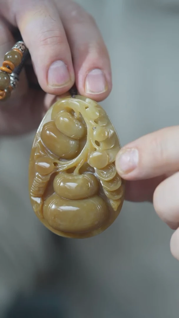 颈饰未镶嵌和田玉柿柿如意