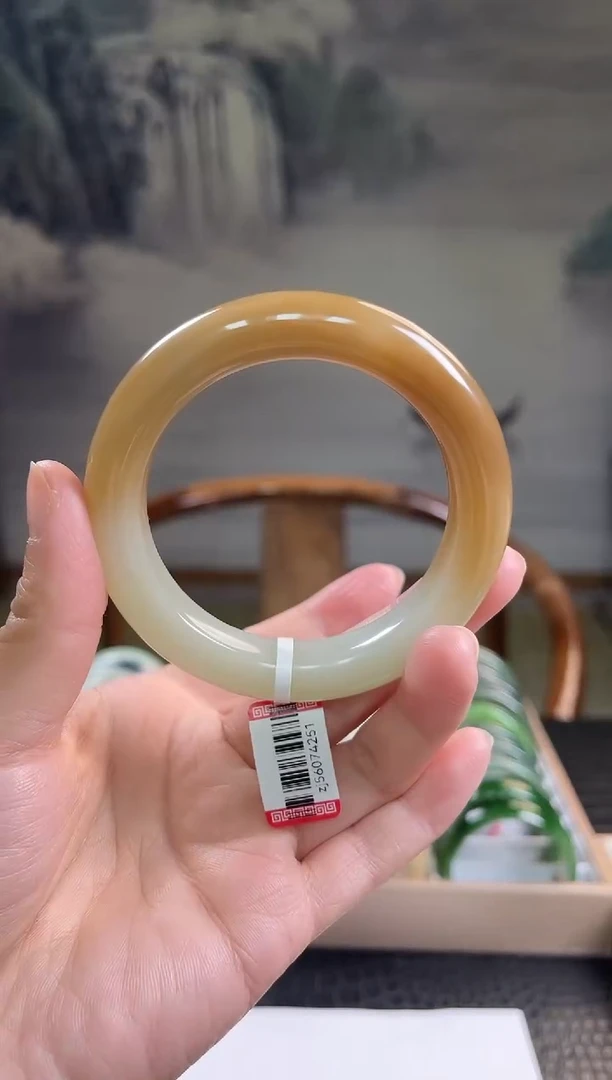 未镶嵌手镯和田玉56+圈口4251