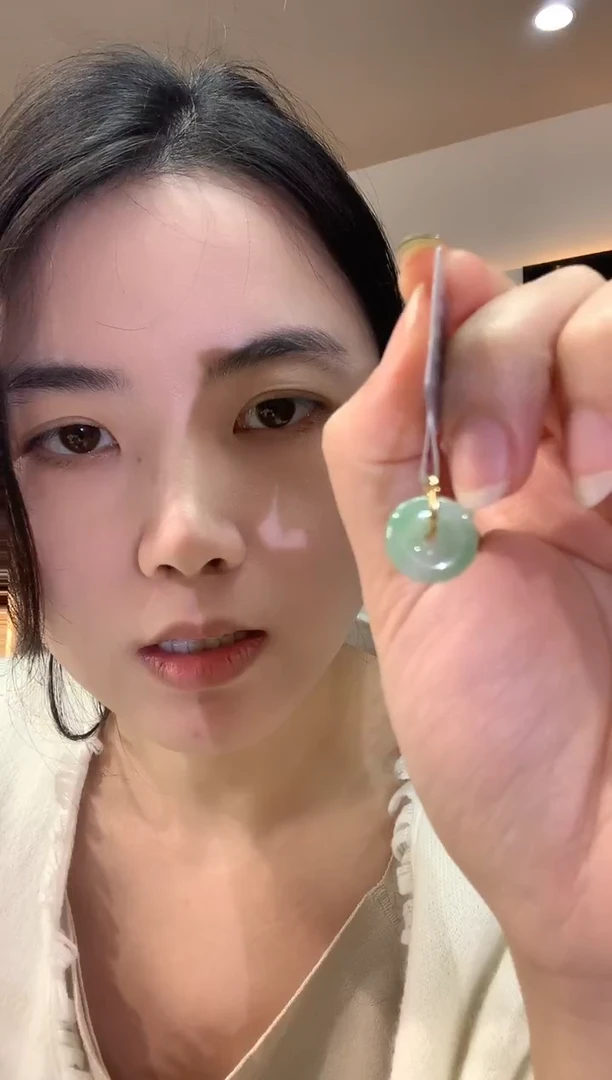 吊坠(不含链)18K金镶嵌翡翠W198|380