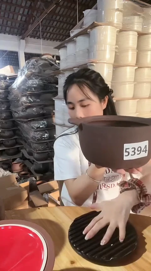 紫砂陶瓷5394瑕疵紫砂锅不带盖