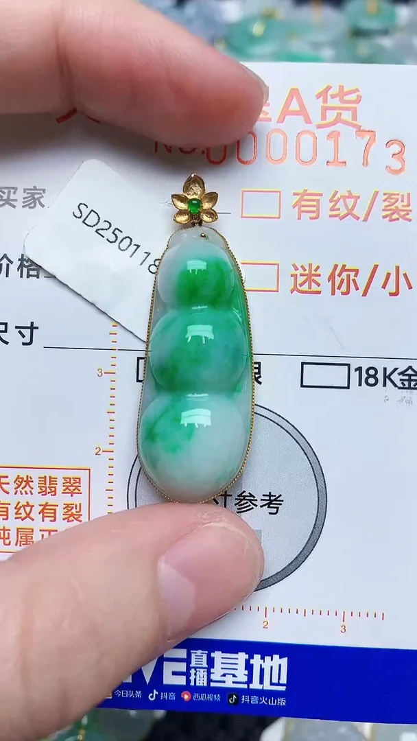 【闪购商品】翡翠颈饰18K金镶嵌453453453