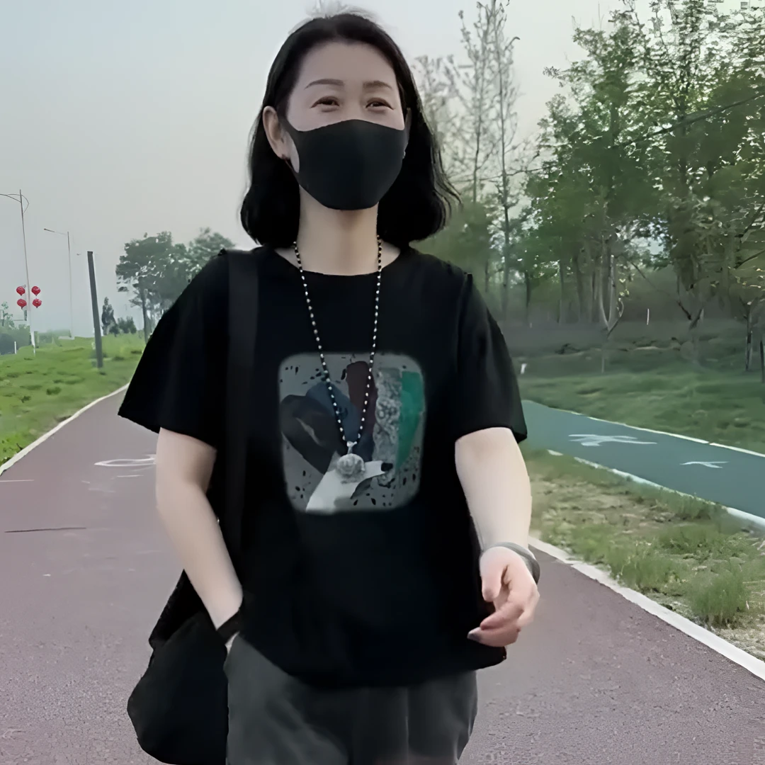 【彩绘】夏季新款百搭圆领T恤数码彩绘直喷印花休闲百搭