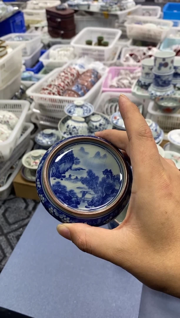 摆件陶景德陶瓷茶具盖置