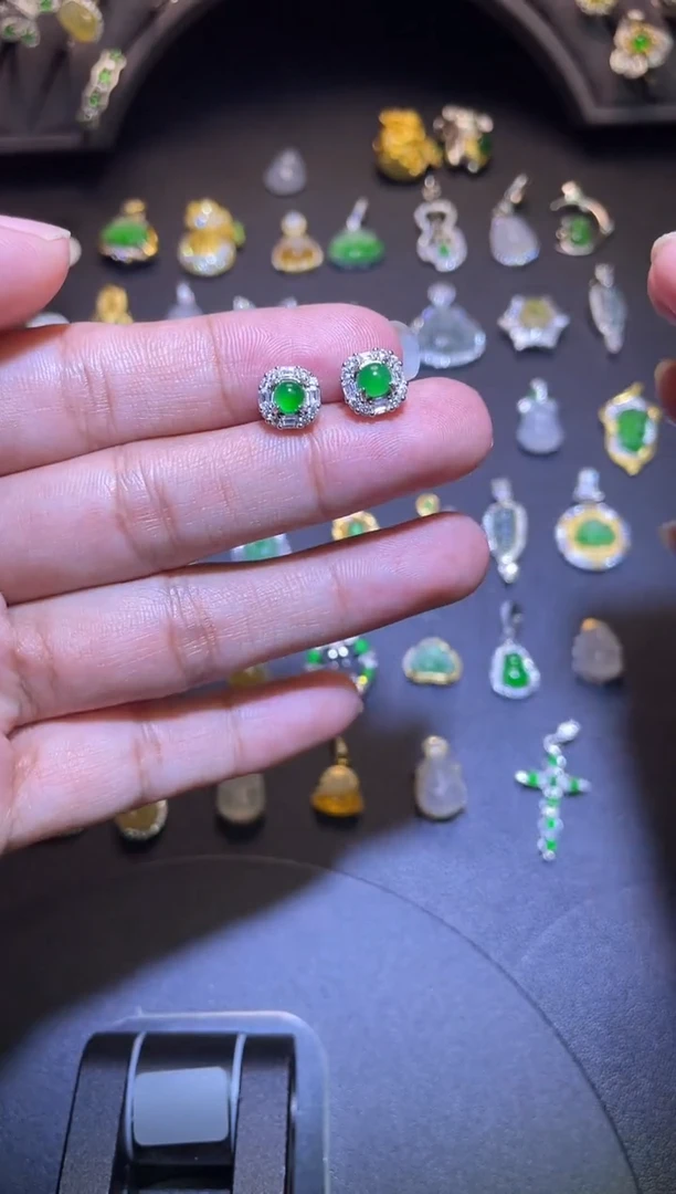 吊坠(不含链)银S925镶嵌翡翠1