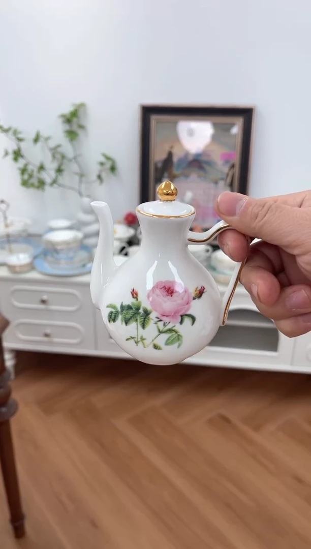 【闪购商品】碗圣心玫瑰骨瓷小壶