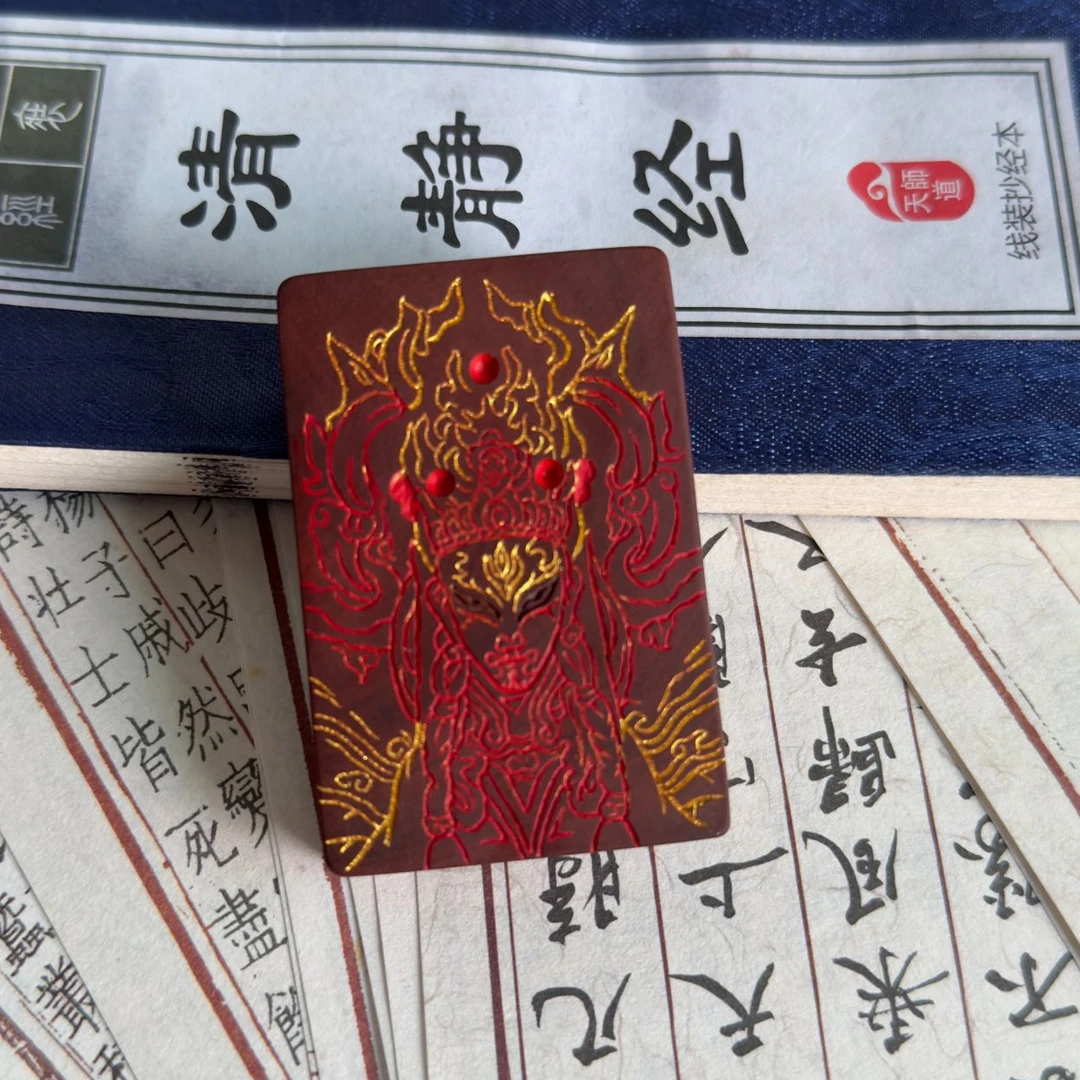 手工白鹤童子吊坠雷击枣木木制吊牌项坠挂件车挂