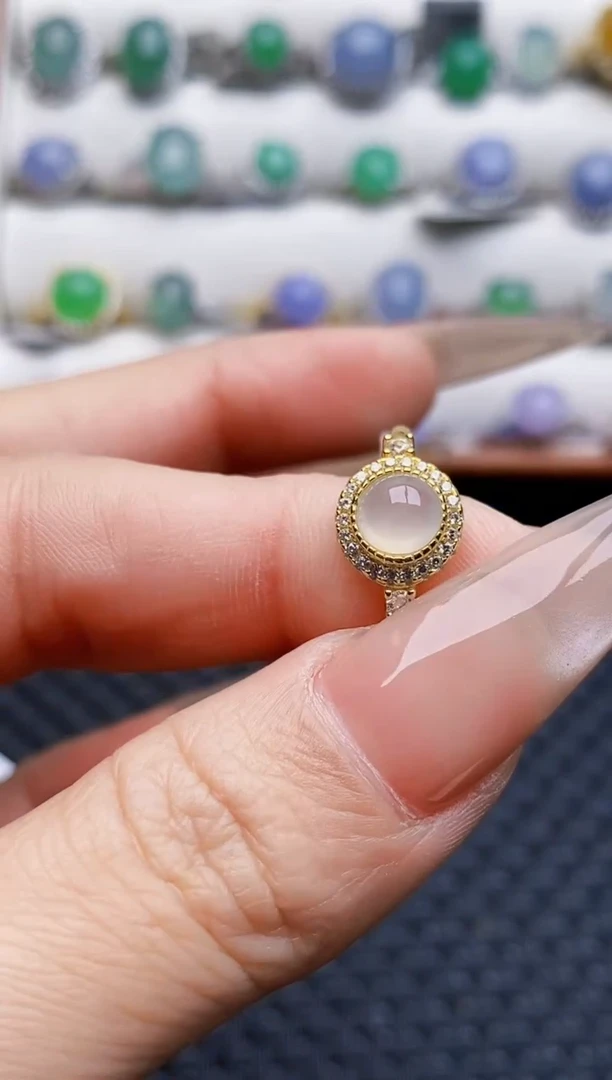 银S925镶嵌戒指翡翠1223