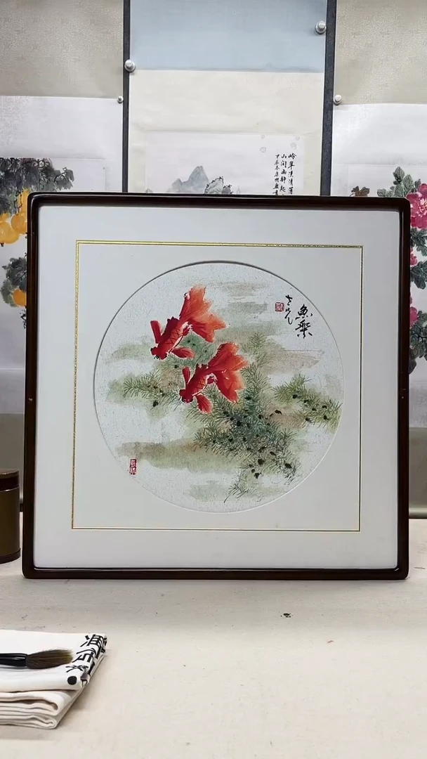 纸本62*62手绘国画作品定制