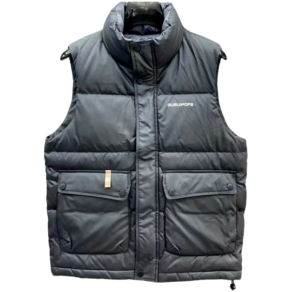 冬季潮牌新款工装多口袋男马甲青春时尚百搭潮牌立领无袖坎肩背心